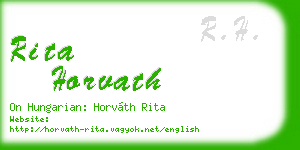 rita horvath business card